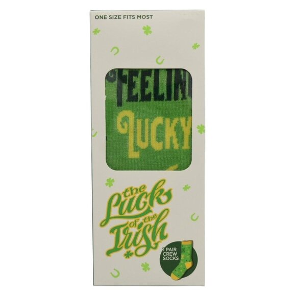 St Patricks Day Crew Socks Set Irish Ish Feeling Lucky One Size Fit Most Adults - Picture 5 of 6